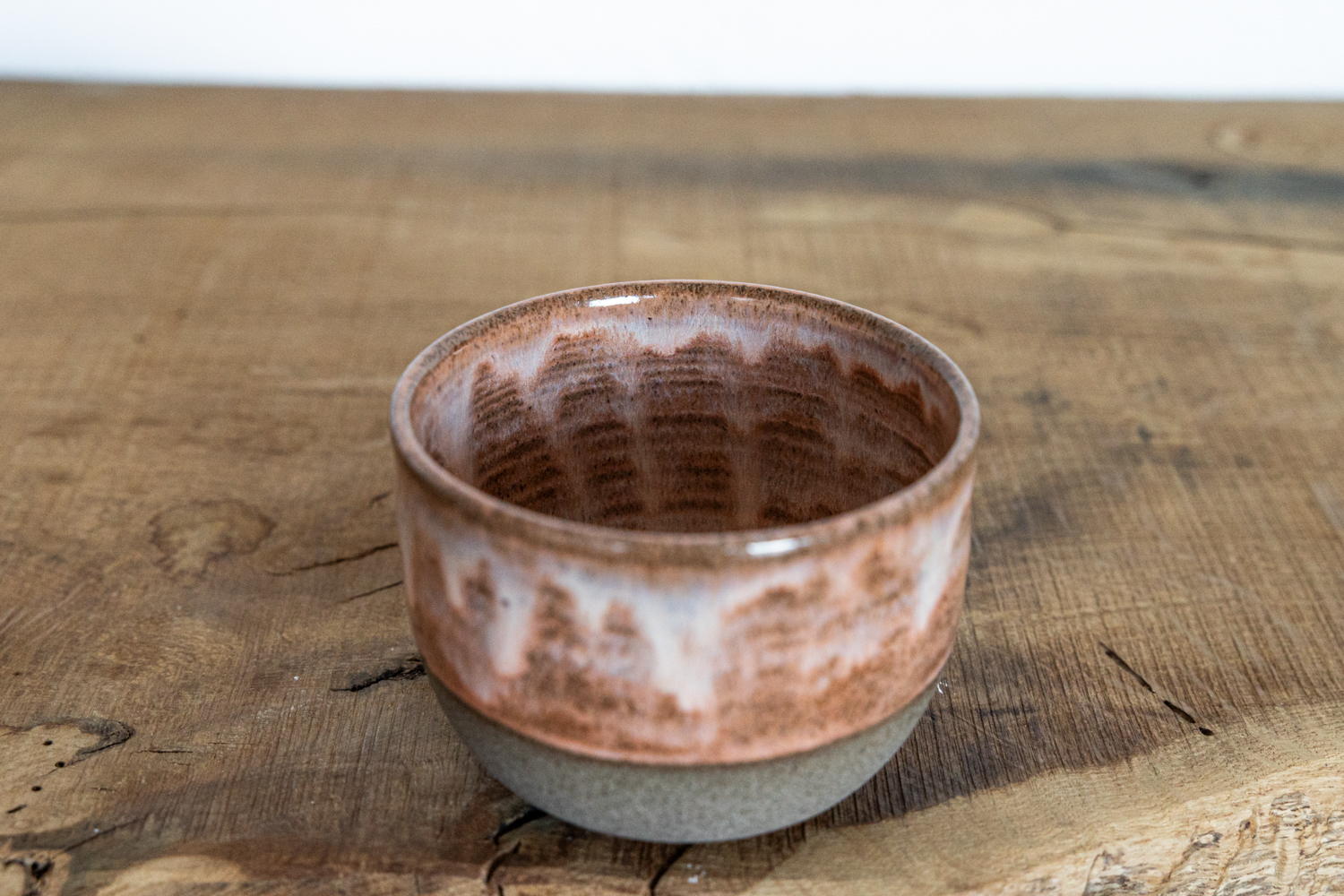 Teeschale grau/pfirsich – Bild 2