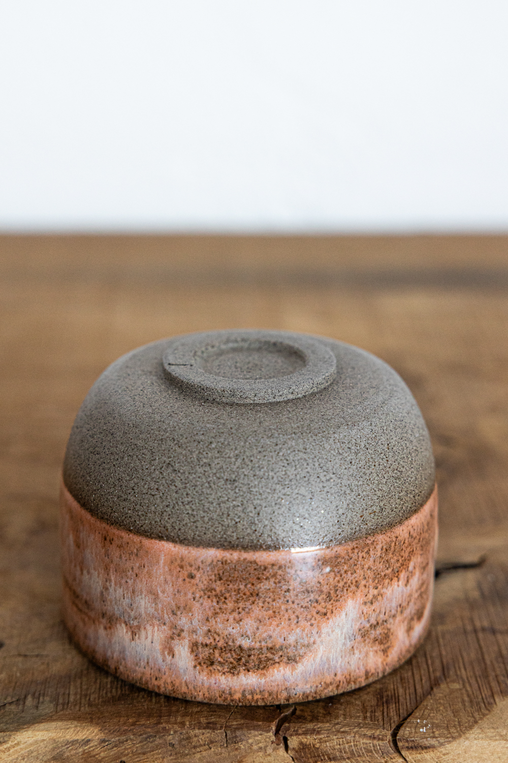 Teeschale grau/pfirsich – Bild 3