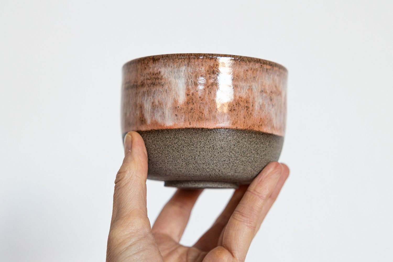 Teeschale grau/pfirsich – Bild 4