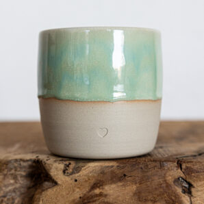 Herz-Becher - turquoise