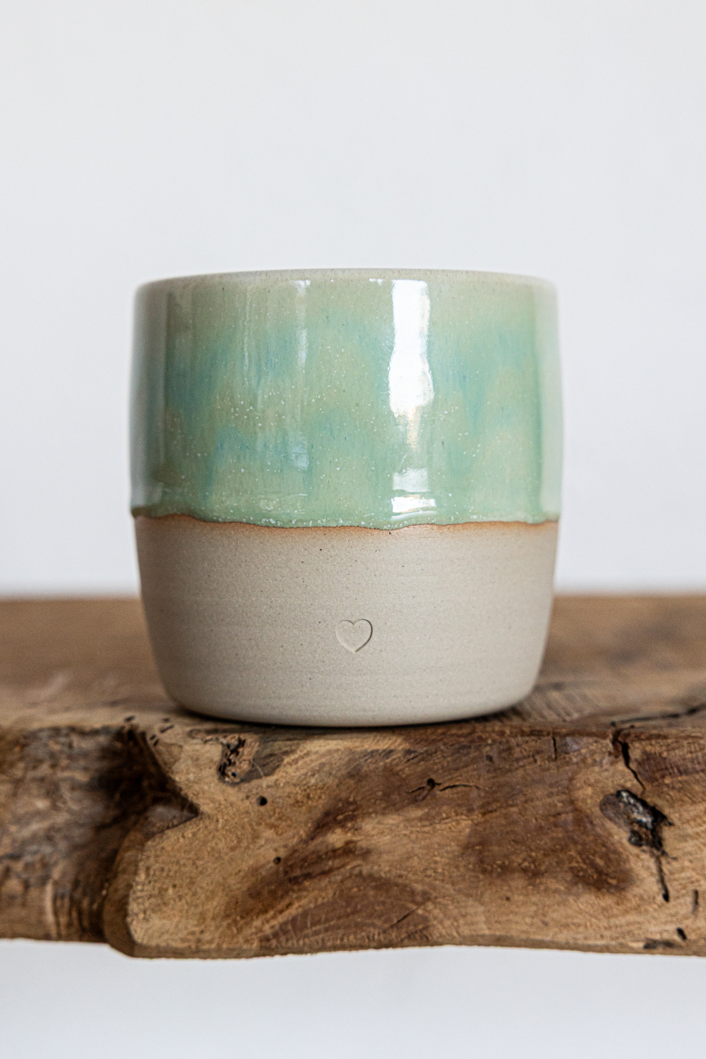 Herz-Becher - turquoise